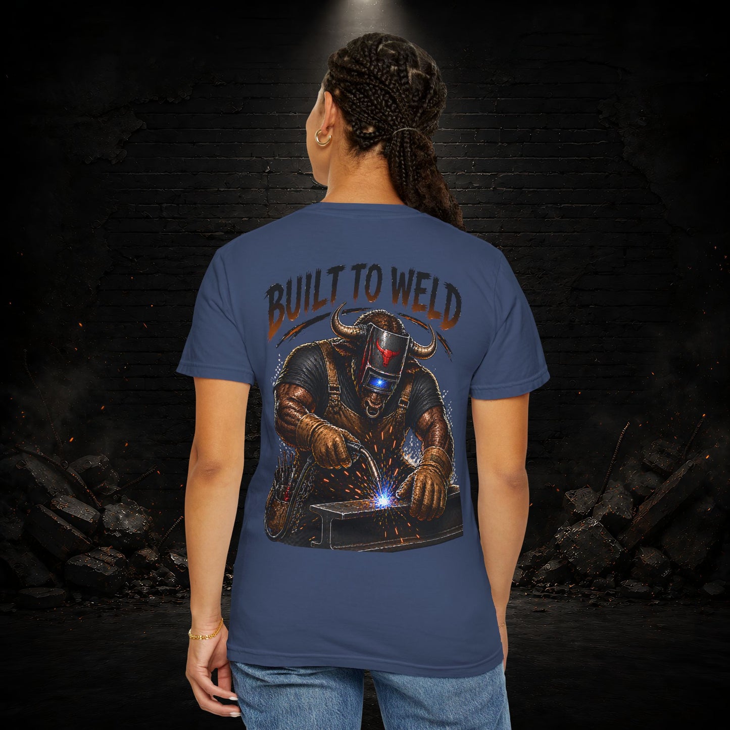 Bull Construction Worker Shirt | Blue Collar Workwear T-Shirt | KONTRAZO