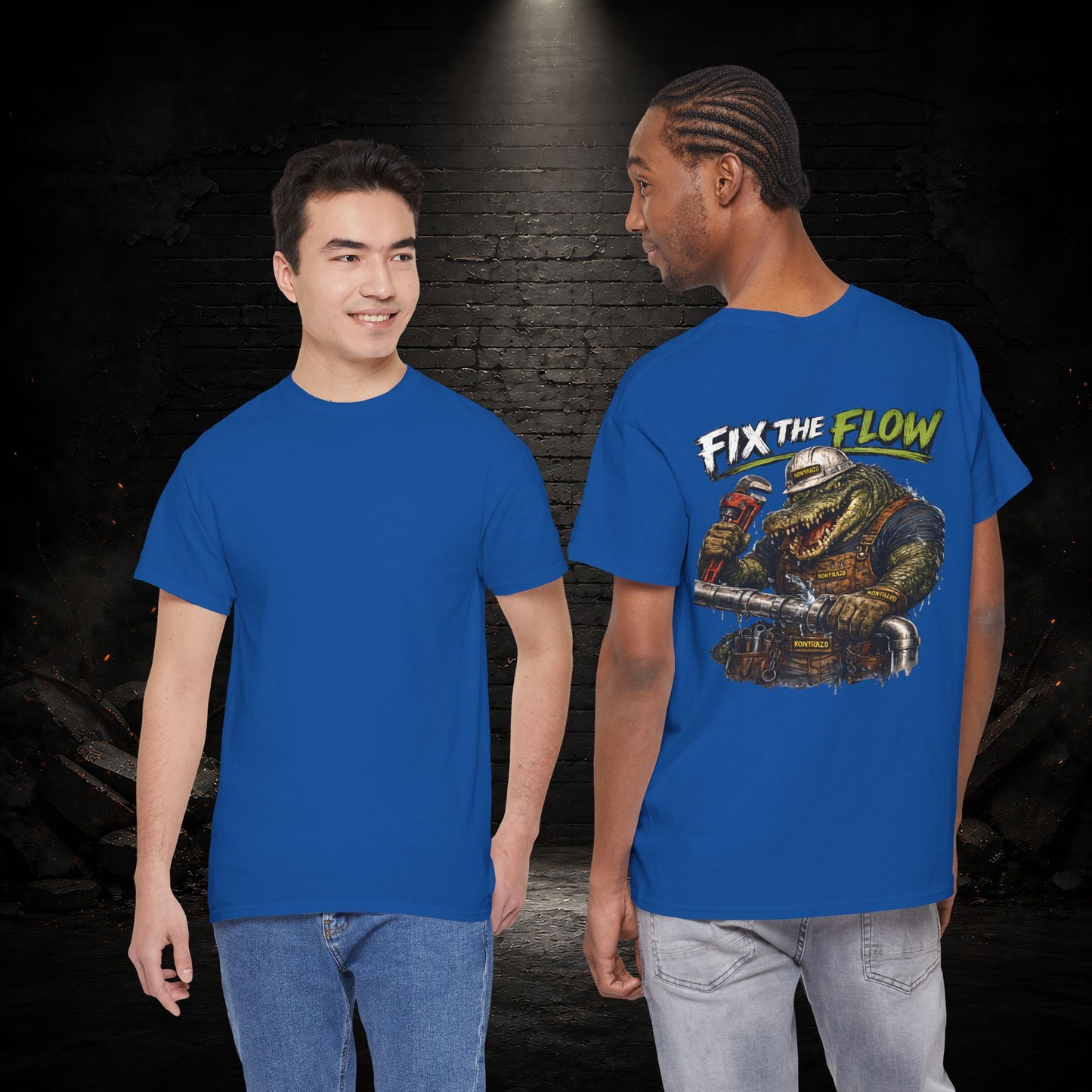 Alligator Construction Worker Shirt | Blue Collar Workwear T-Shirt | KONTRAZO
