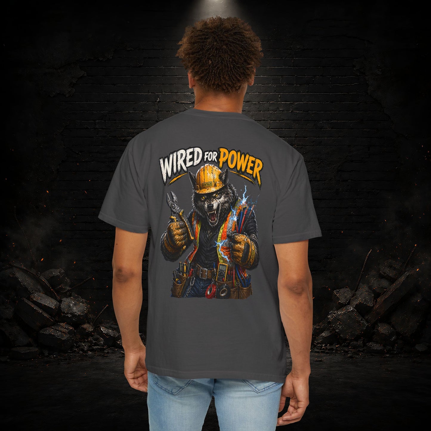 Wolf Construction Worker Shirt | Blue Collar Workwear T-Shirt | KONTRAZO