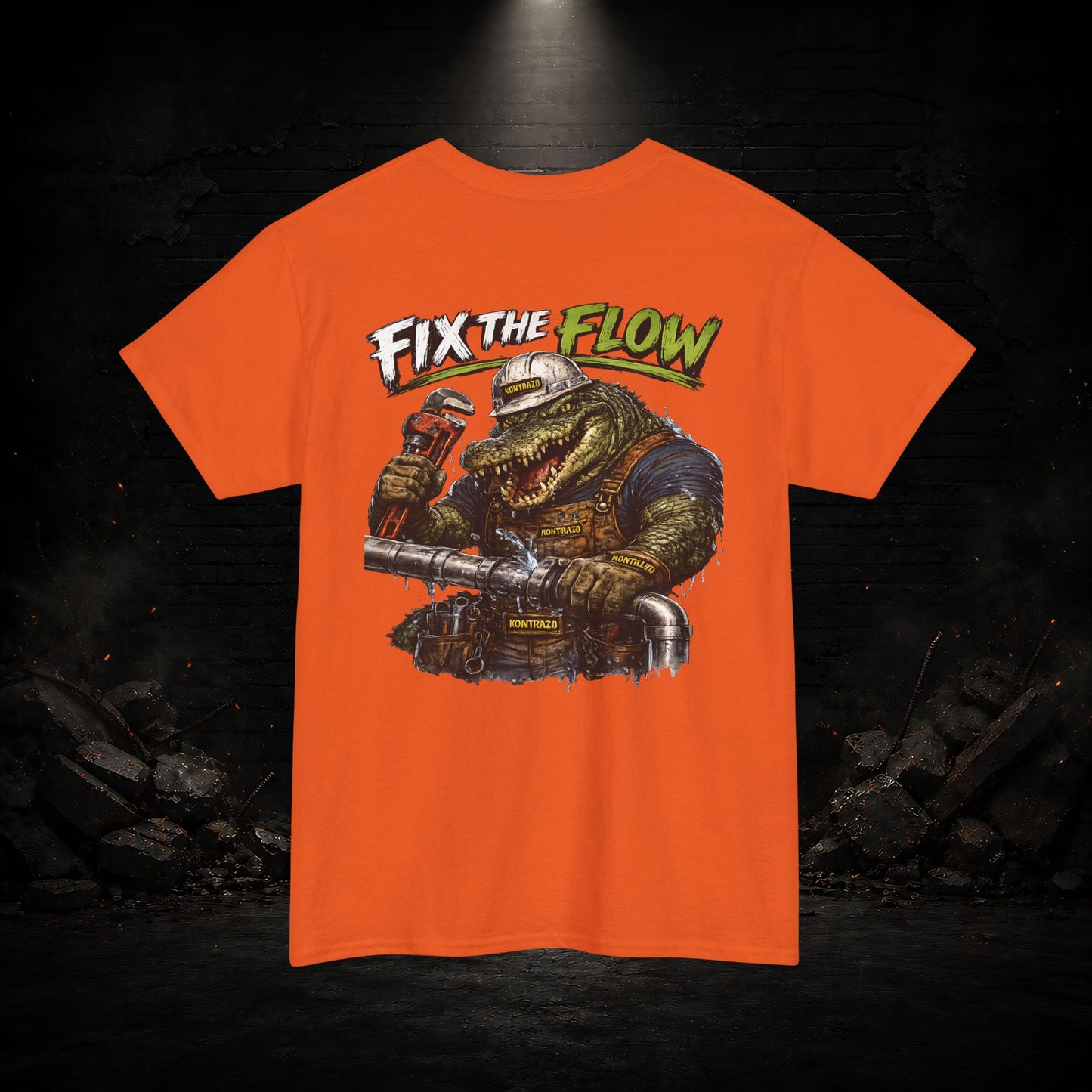 Alligator Construction Worker Shirt | Blue Collar Workwear T-Shirt | KONTRAZO