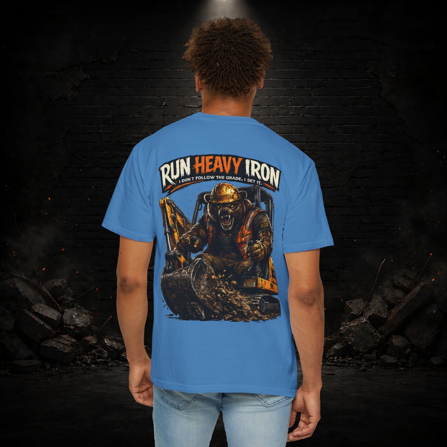 Bear Construction Worker Shirt | Blue Collar Workwear T-Shirt | KONTRAZO