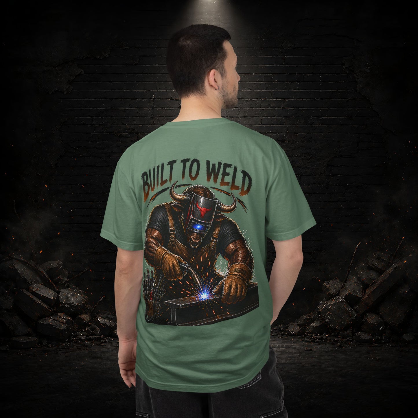 Bull Construction Worker Shirt | Blue Collar Workwear T-Shirt | KONTRAZO
