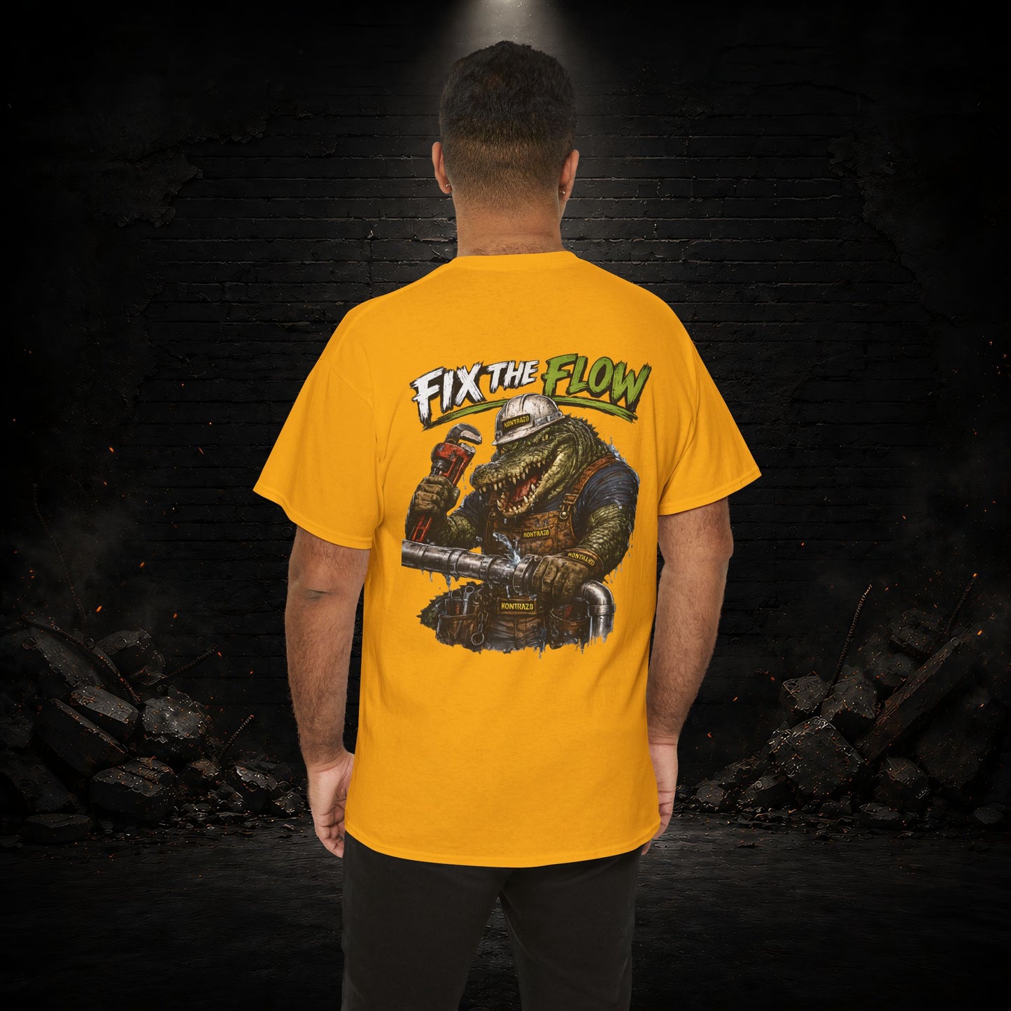 Alligator Construction Worker Shirt | Blue Collar Workwear T-Shirt | KONTRAZO