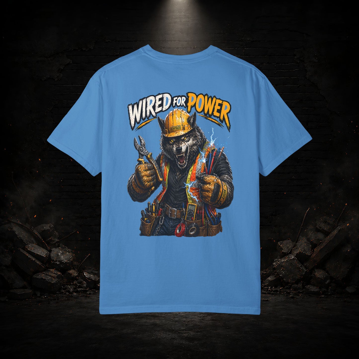 Wolf Construction Worker Shirt | Blue Collar Workwear T-Shirt | KONTRAZO