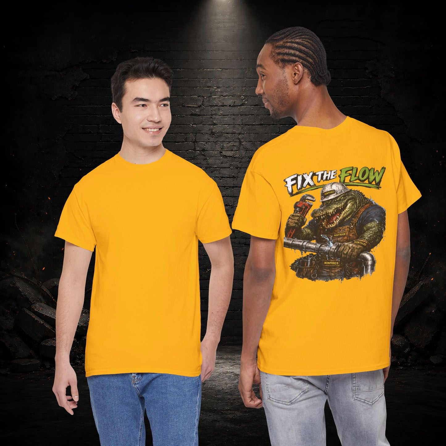 Alligator Construction Worker Shirt | Blue Collar Workwear T-Shirt | KONTRAZO