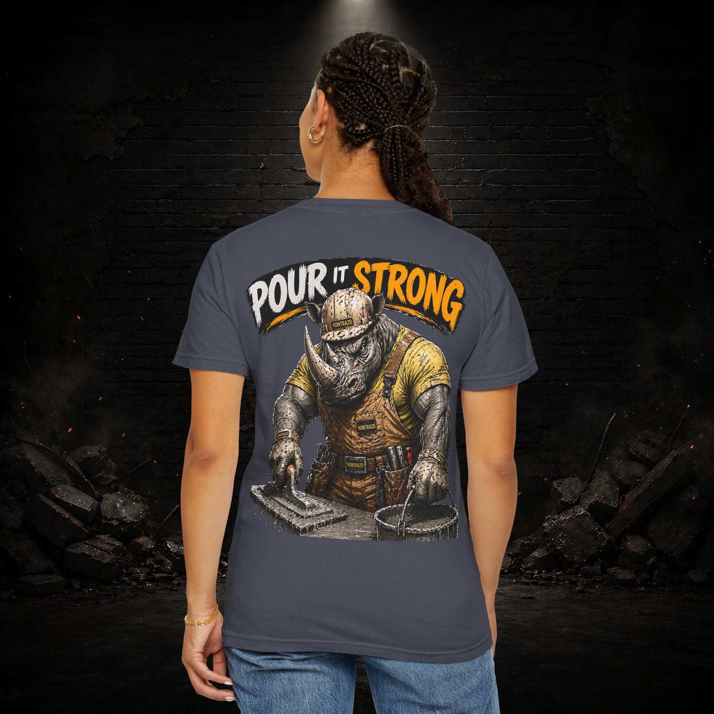 Rhyno Construction Worker Shirt | Blue Collar Workwear T-Shirt | KONTRAZO