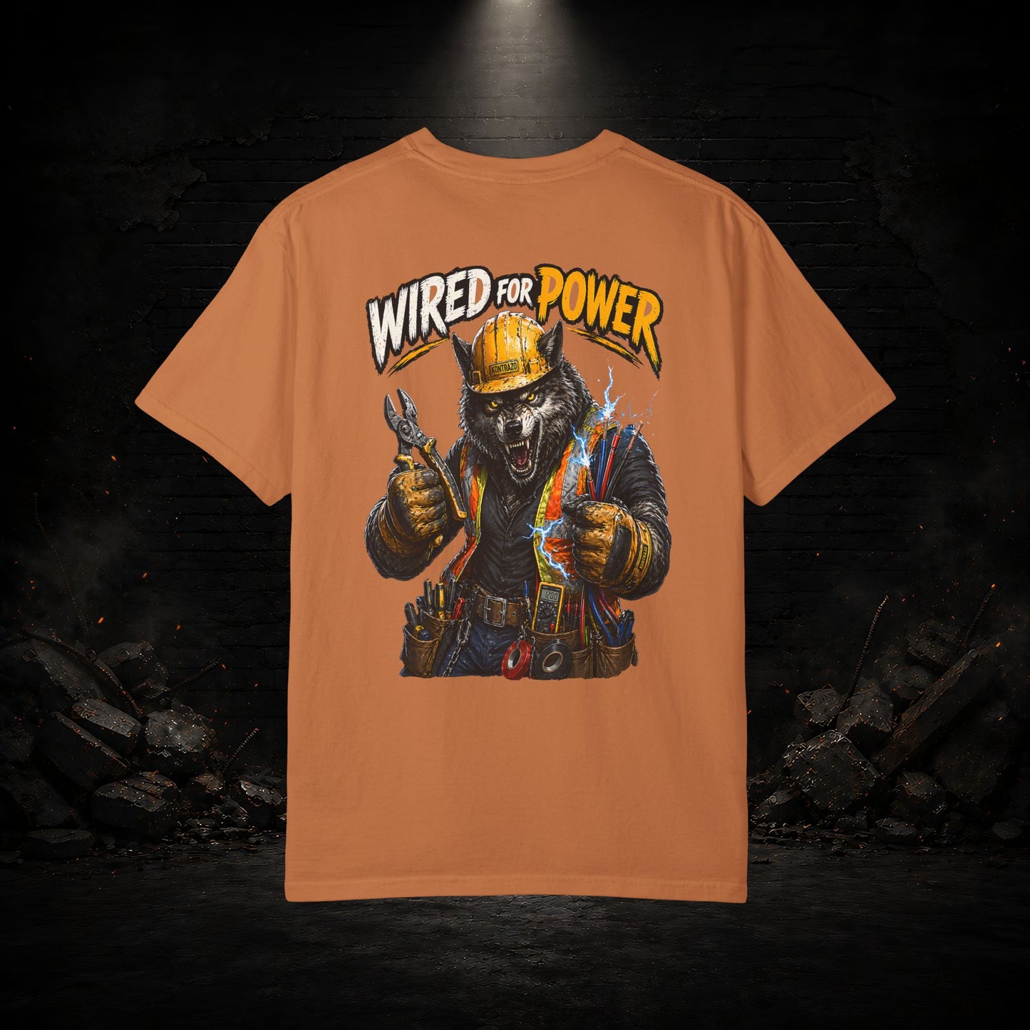 Wolf Construction Worker Shirt | Blue Collar Workwear T-Shirt | KONTRAZO