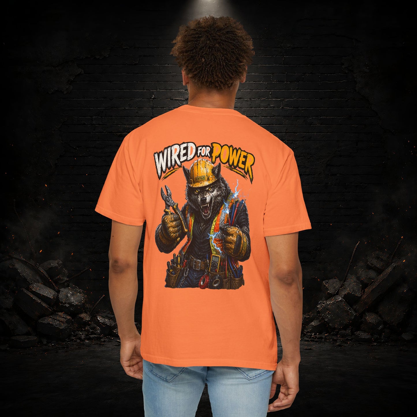 Wolf Construction Worker Shirt | Blue Collar Workwear T-Shirt | KONTRAZO