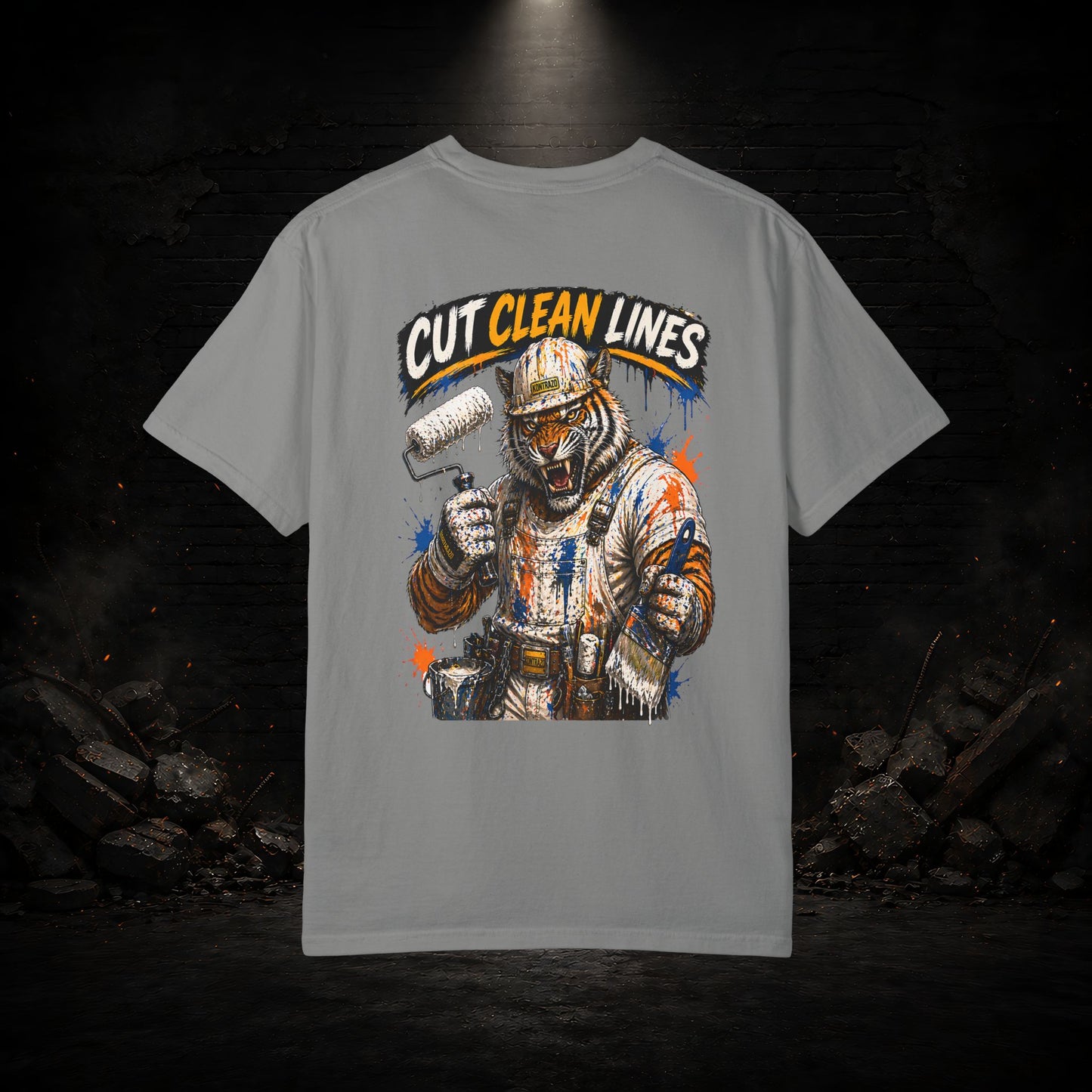 Tiger Construction Worker Shirt | Blue Collar Workwear T-Shirt | KONTRAZO