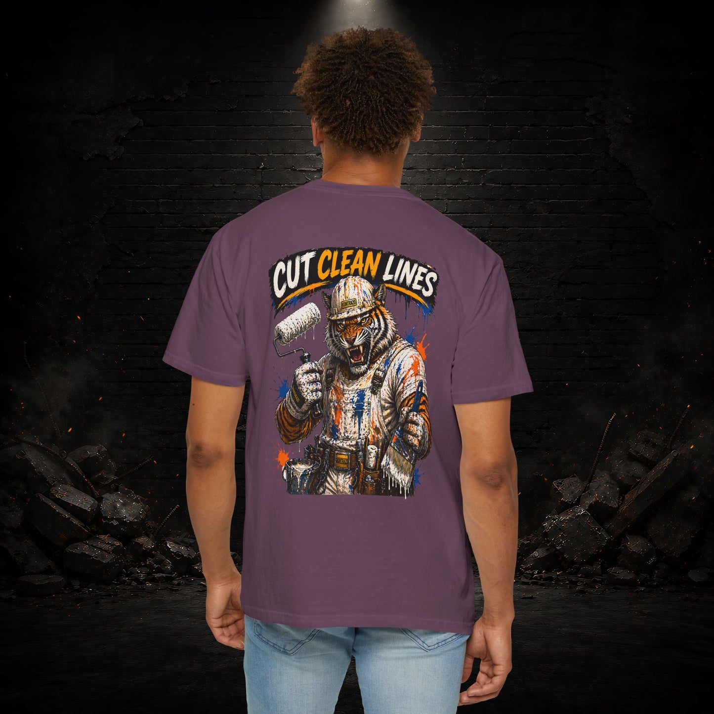 Tiger Construction Worker Shirt | Blue Collar Workwear T-Shirt | KONTRAZO