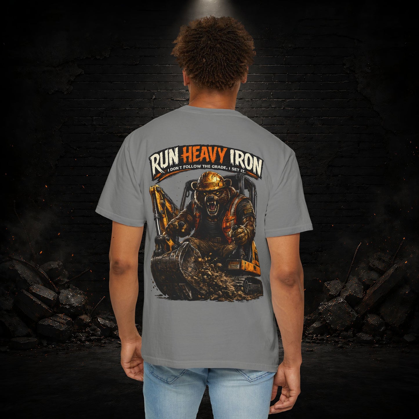 Bear Construction Worker Shirt | Blue Collar Workwear T-Shirt | KONTRAZO
