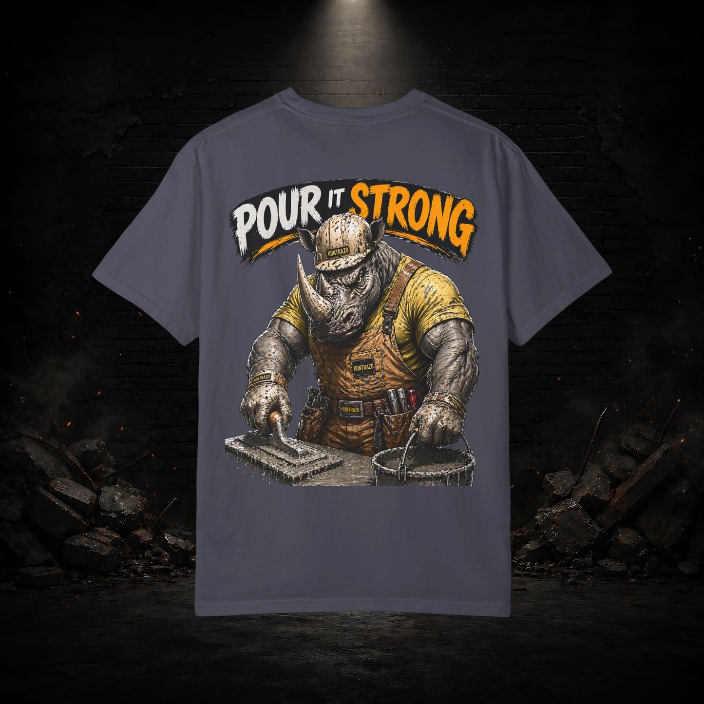 Rhyno Construction Worker Shirt | Blue Collar Workwear T-Shirt | KONTRAZO