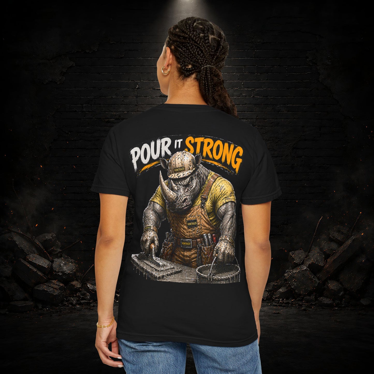 Rhyno Construction Worker Shirt | Blue Collar Workwear T-Shirt | KONTRAZO