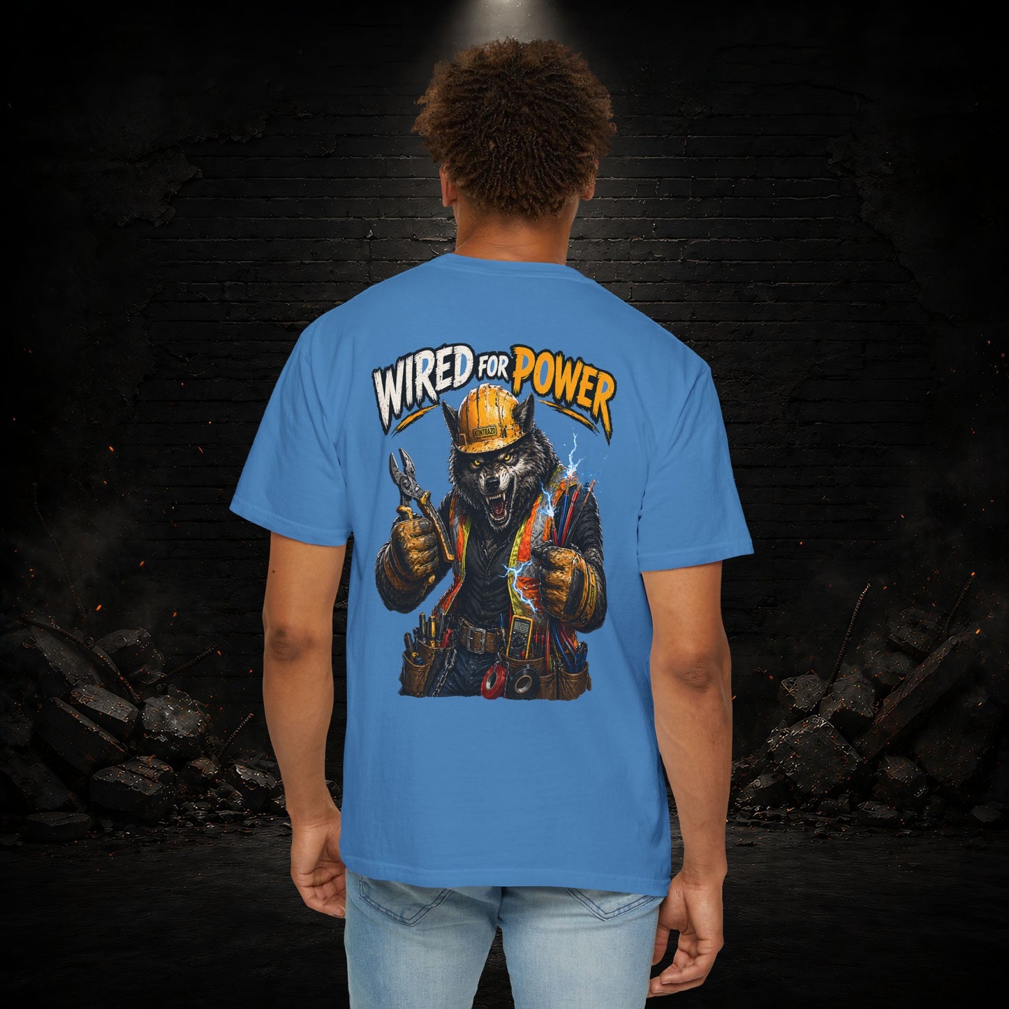 Wolf Construction Worker Shirt | Blue Collar Workwear T-Shirt | KONTRAZO