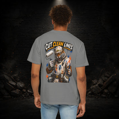 Tiger Construction Worker Shirt | Blue Collar Workwear T-Shirt | KONTRAZO