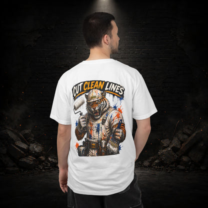 Tiger Construction Worker Shirt | Blue Collar Workwear T-Shirt | KONTRAZO