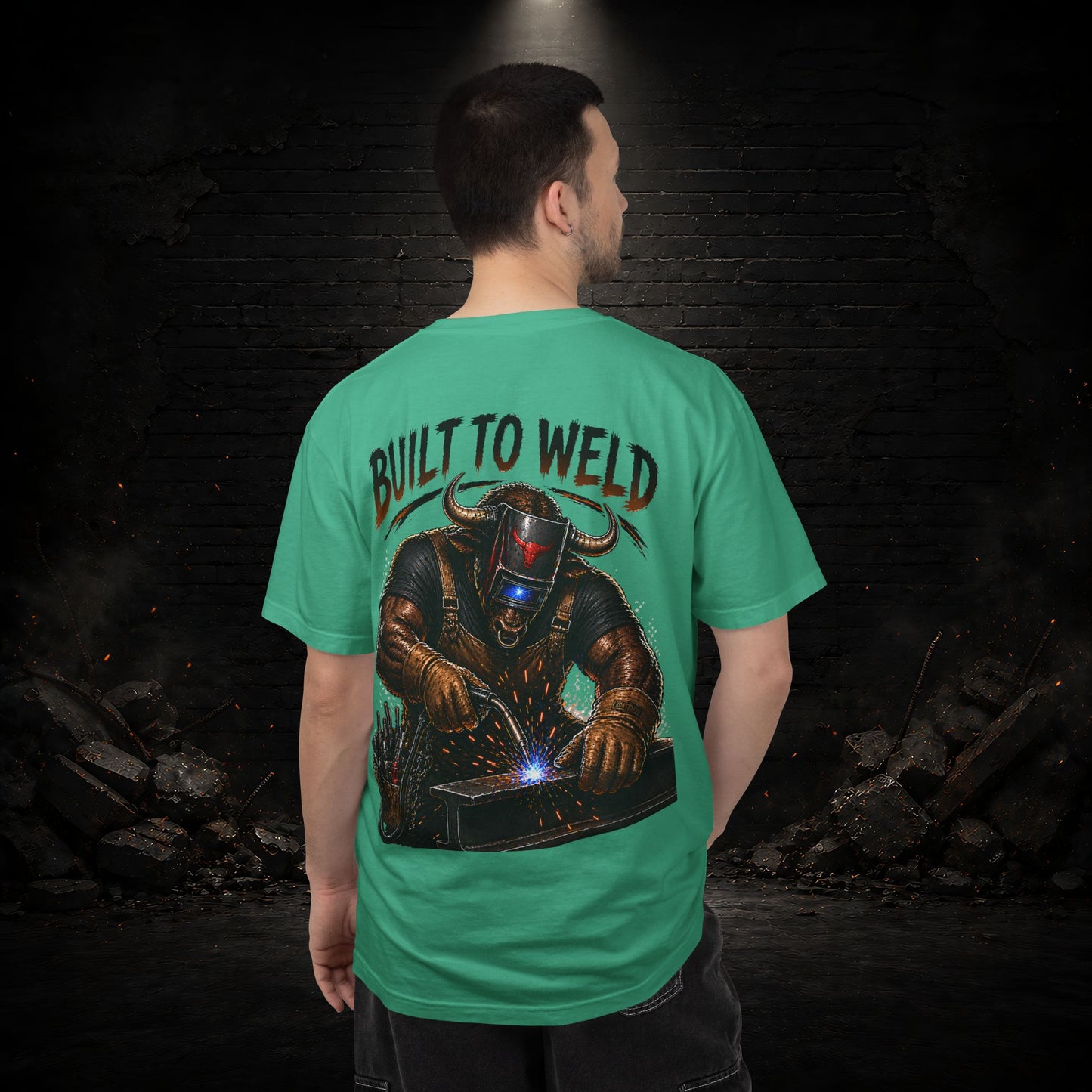 Bull Construction Worker Shirt | Blue Collar Workwear T-Shirt | KONTRAZO