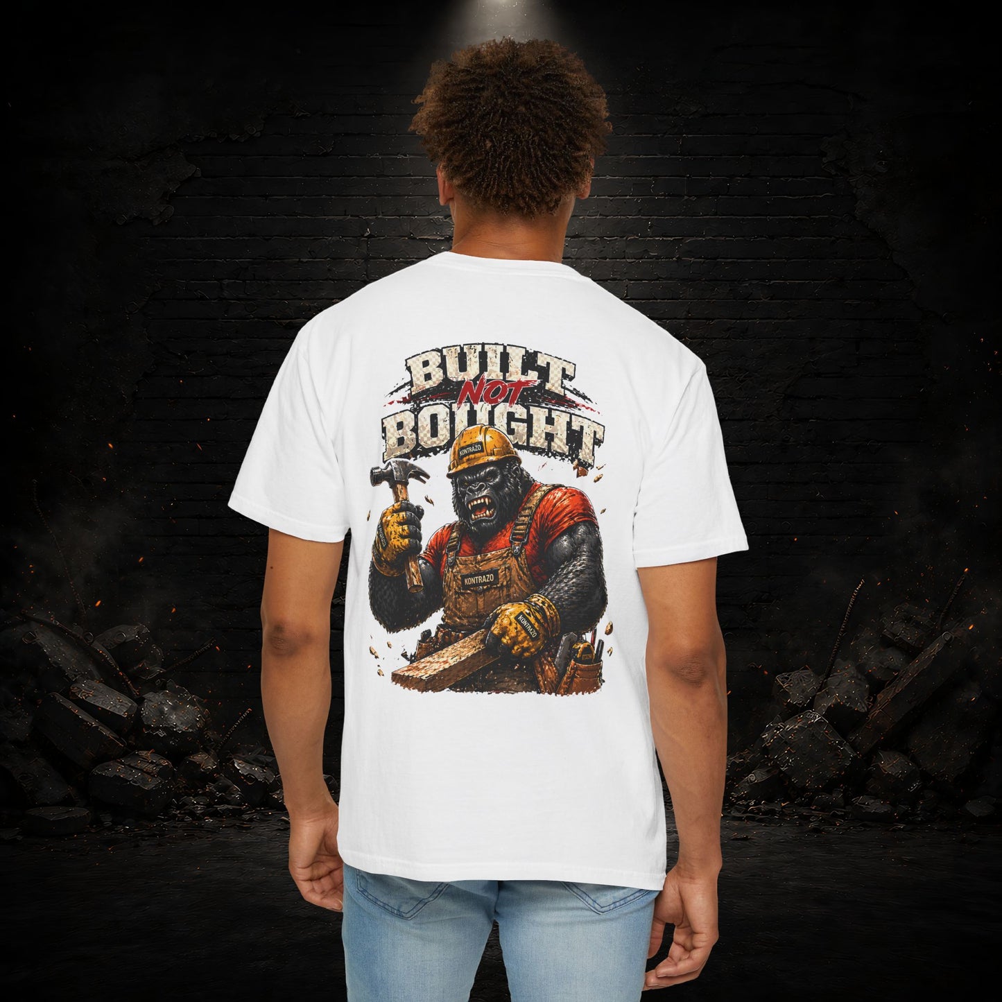 Gorilla Construction Worker Shirt | Blue Collar Workwear T-Shirt | KONTRAZO