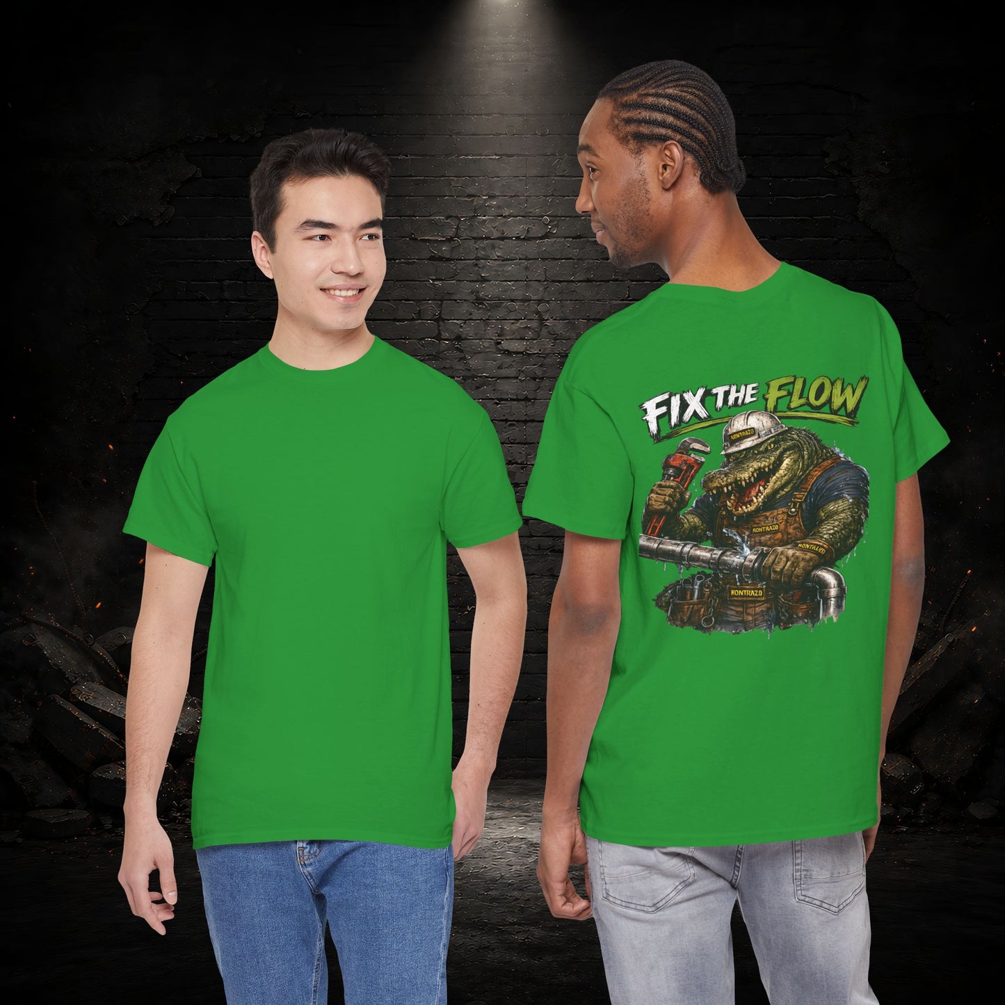 Alligator Construction Worker Shirt | Blue Collar Workwear T-Shirt | KONTRAZO