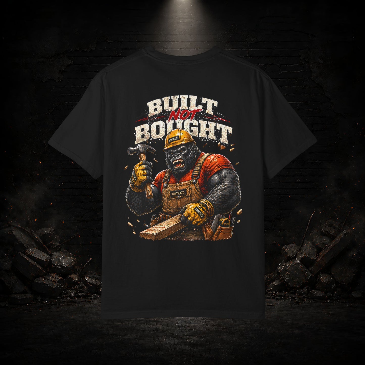 Gorilla Construction Worker Shirt | Blue Collar Workwear T-Shirt | KONTRAZO
