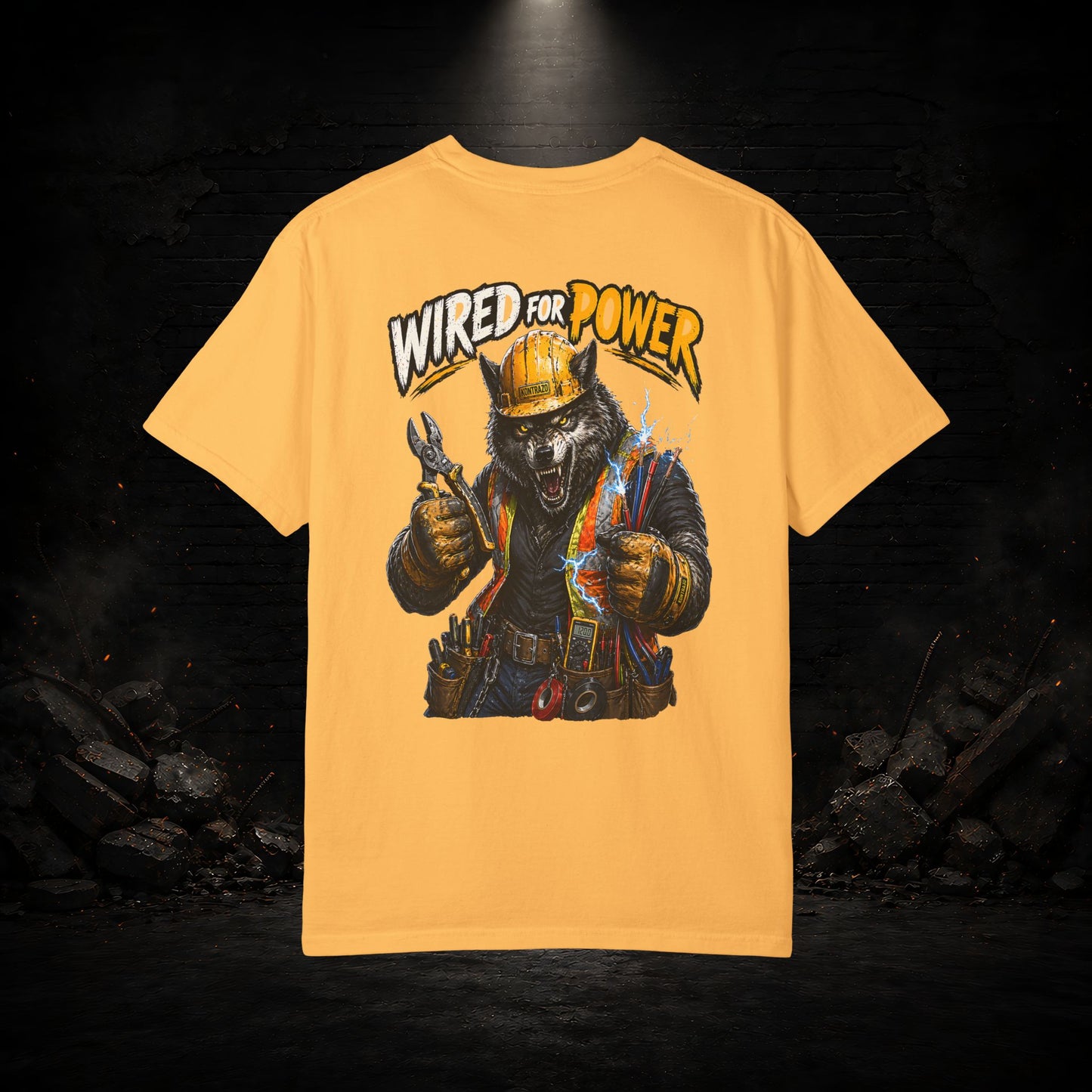 Wolf Construction Worker Shirt | Blue Collar Workwear T-Shirt | KONTRAZO