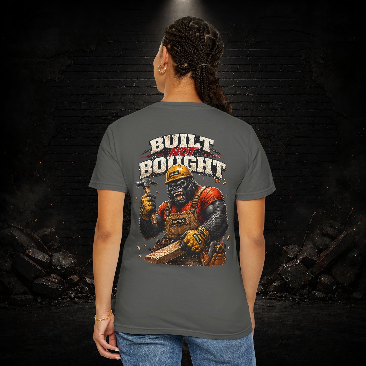 Gorilla Construction Worker Shirt | Blue Collar Workwear T-Shirt | KONTRAZO