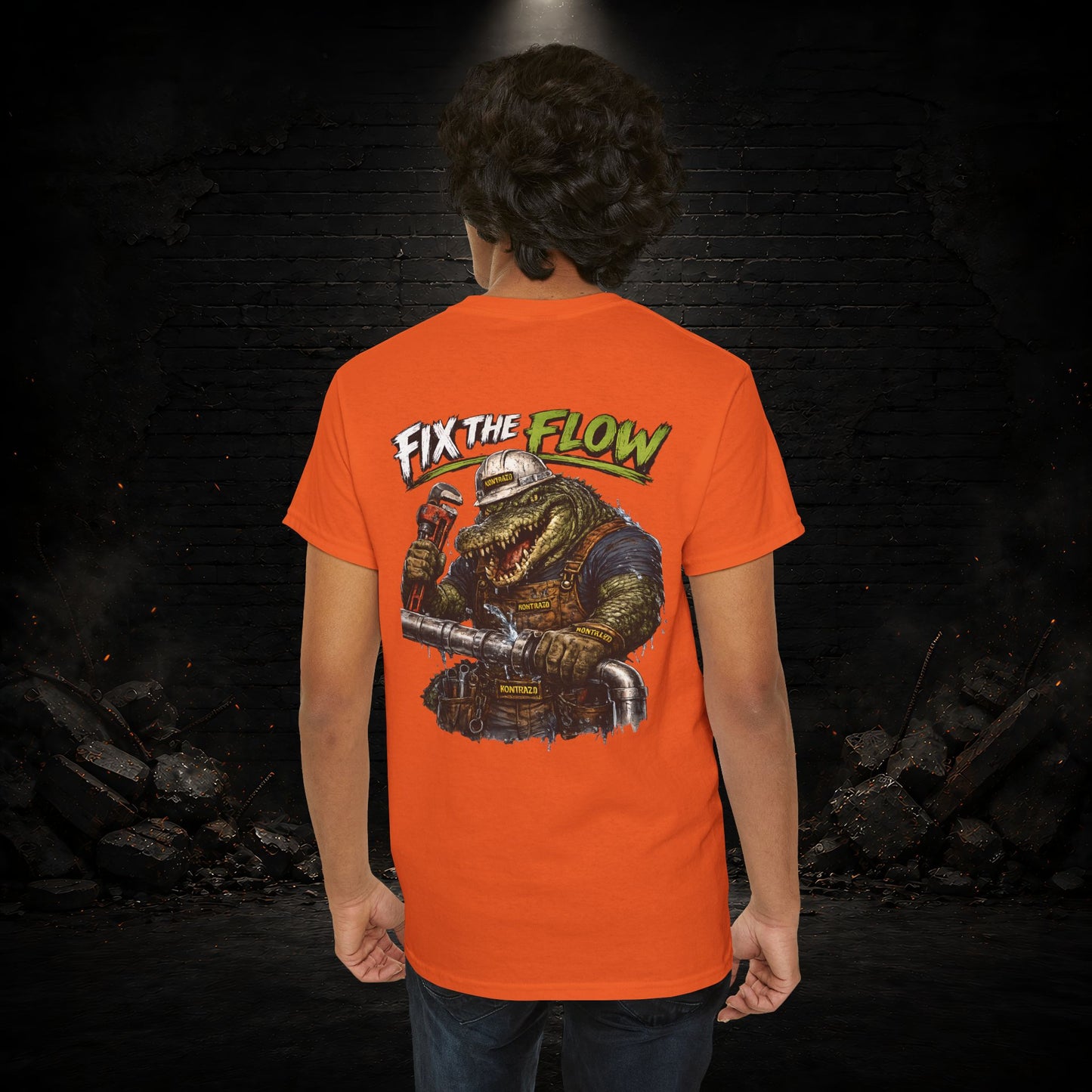 Alligator Construction Worker Shirt | Blue Collar Workwear T-Shirt | KONTRAZO