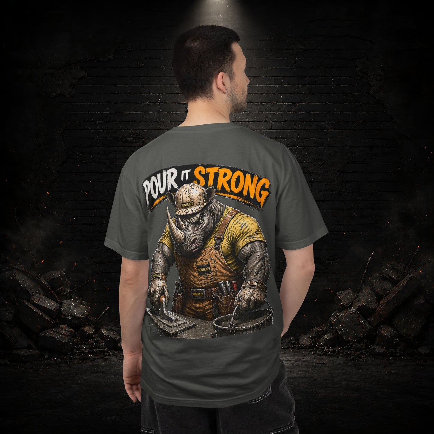 Rhyno Construction Worker Shirt | Blue Collar Workwear T-Shirt | KONTRAZO