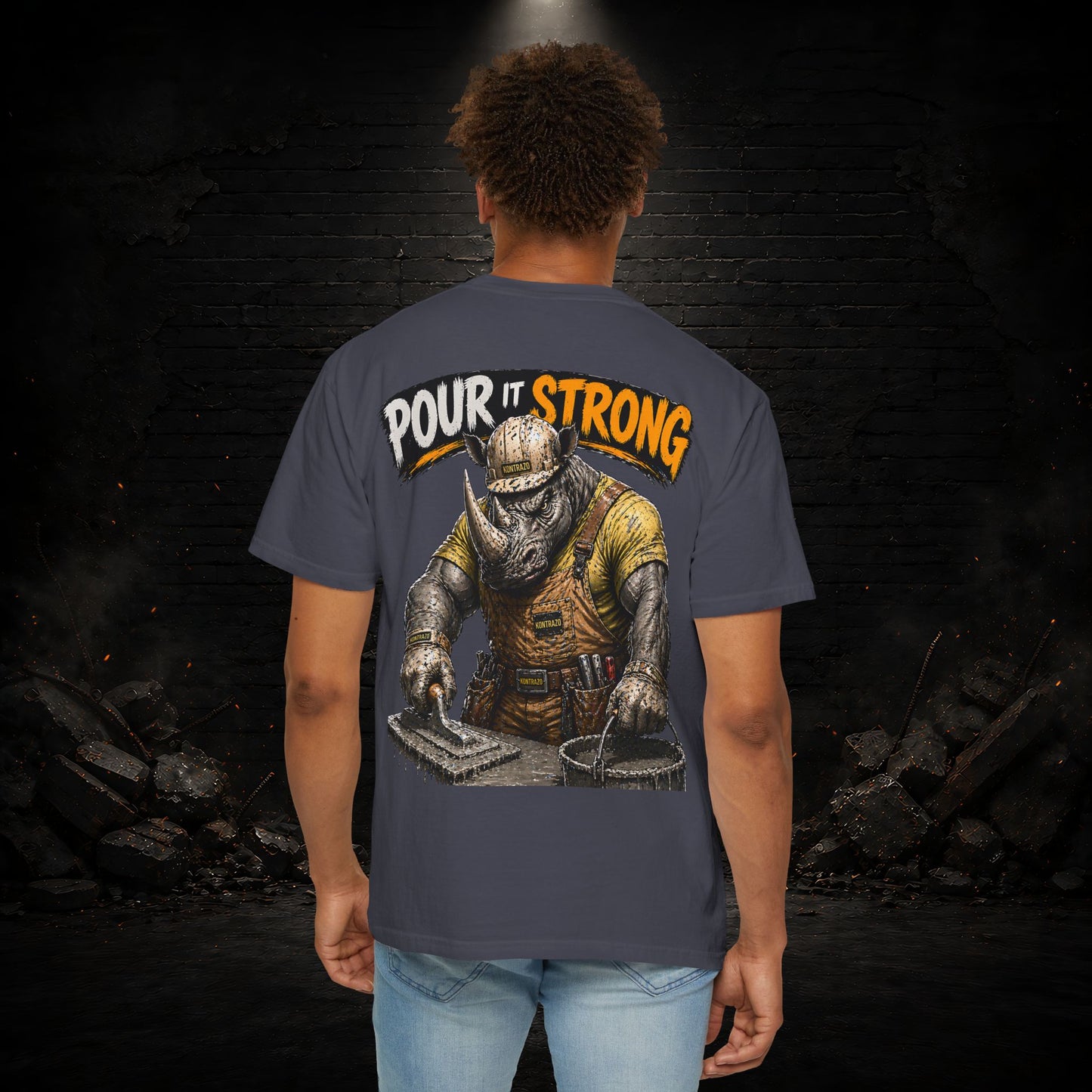 Rhyno Construction Worker Shirt | Blue Collar Workwear T-Shirt | KONTRAZO
