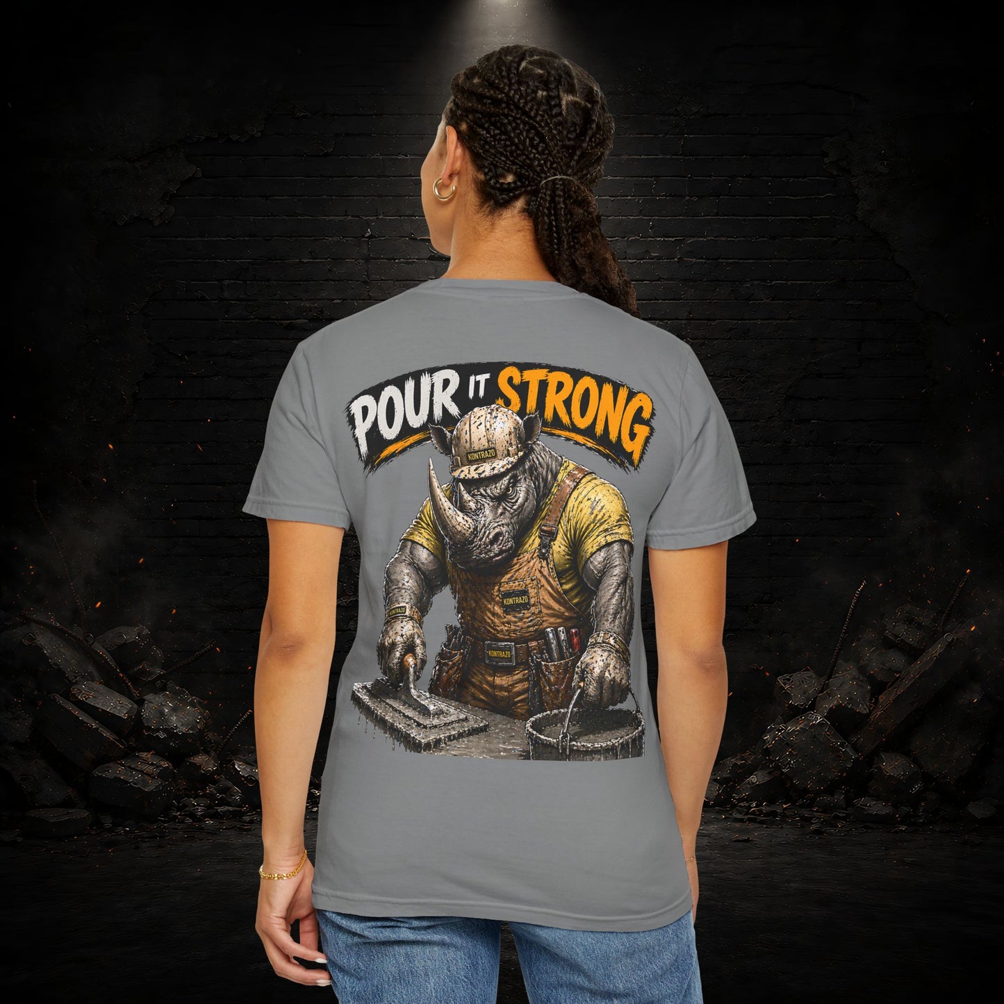 Rhyno Construction Worker Shirt | Blue Collar Workwear T-Shirt | KONTRAZO