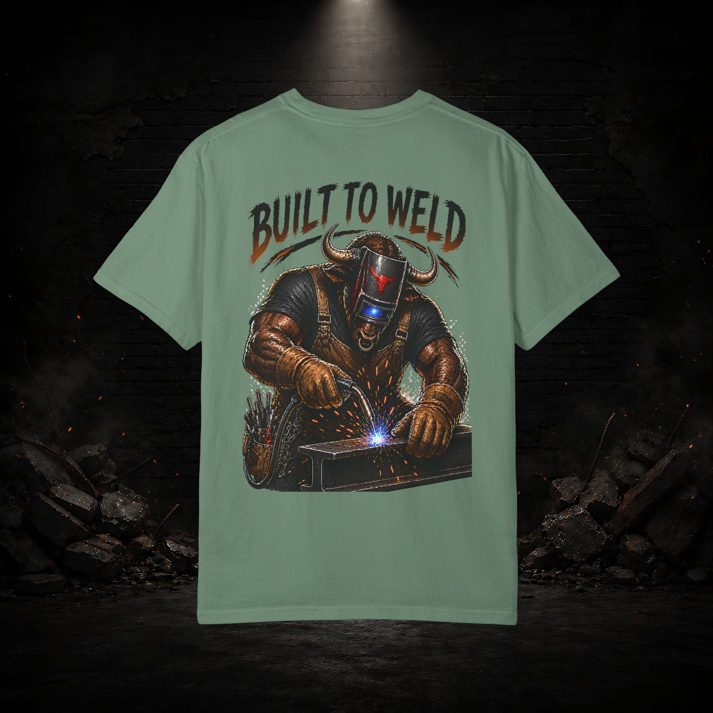 Bull Construction Worker Shirt | Blue Collar Workwear T-Shirt | KONTRAZO