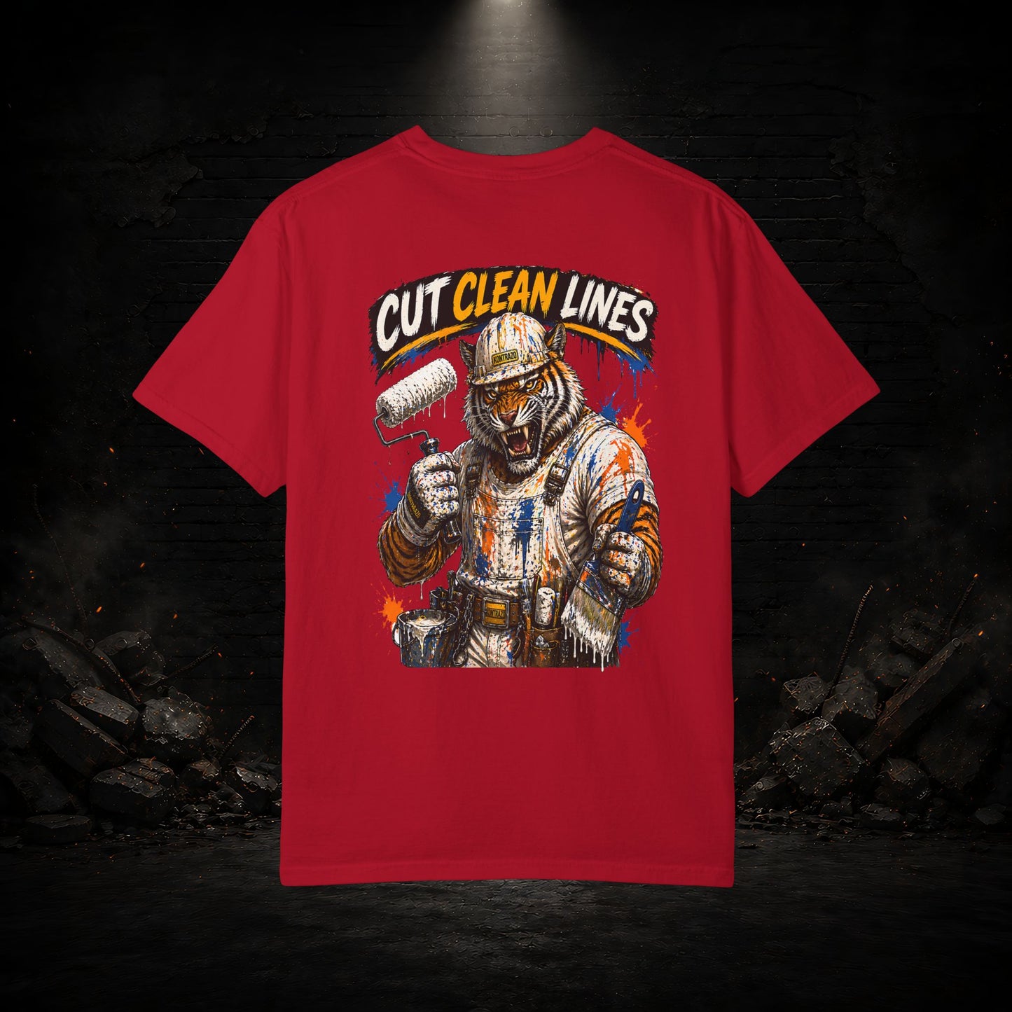 Tiger Construction Worker Shirt | Blue Collar Workwear T-Shirt | KONTRAZO