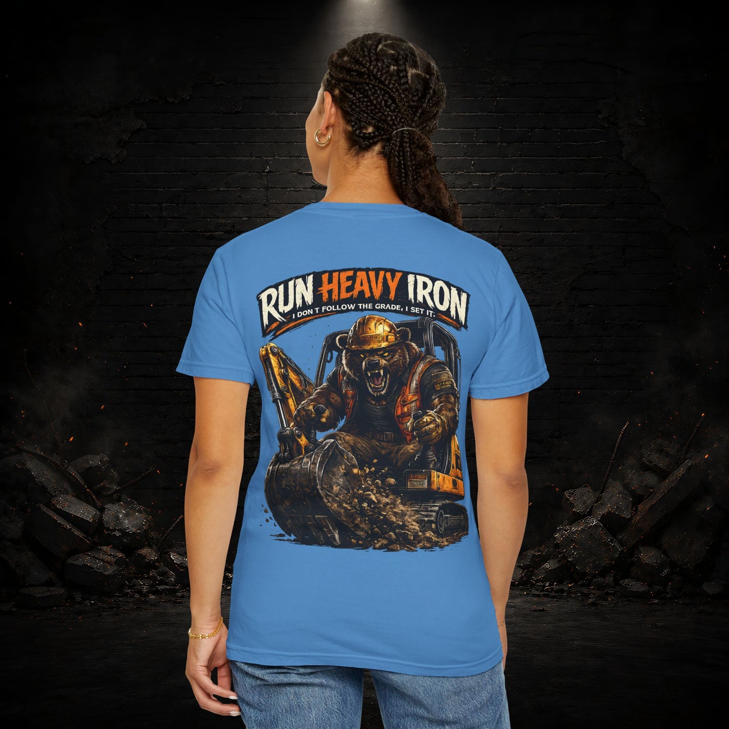 Bear Construction Worker Shirt | Blue Collar Workwear T-Shirt | KONTRAZO