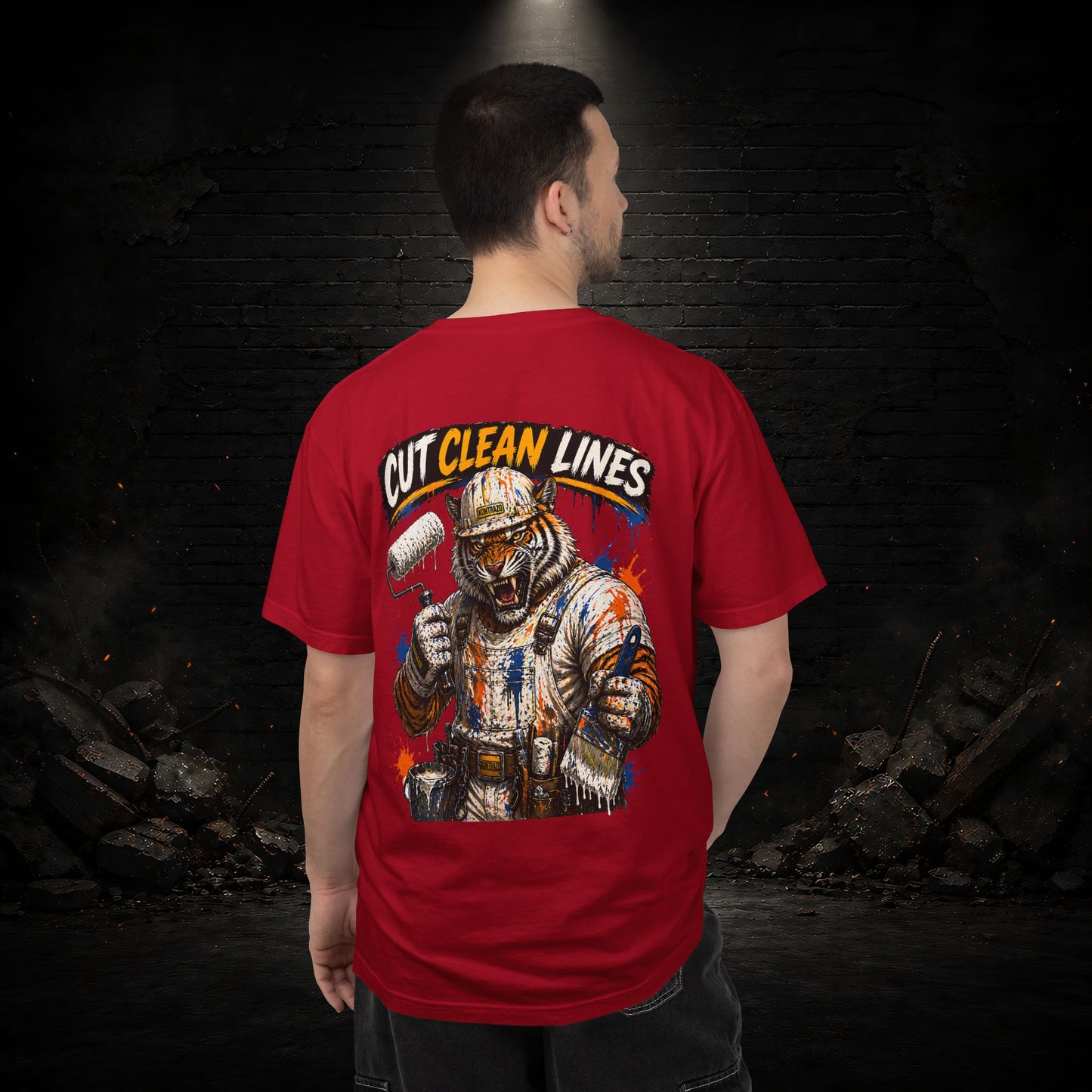 Tiger Construction Worker Shirt | Blue Collar Workwear T-Shirt | KONTRAZO