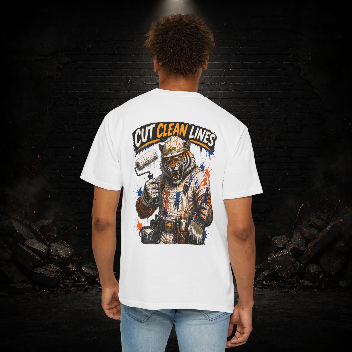 Tiger Construction Worker Shirt | Blue Collar Workwear T-Shirt | KONTRAZO