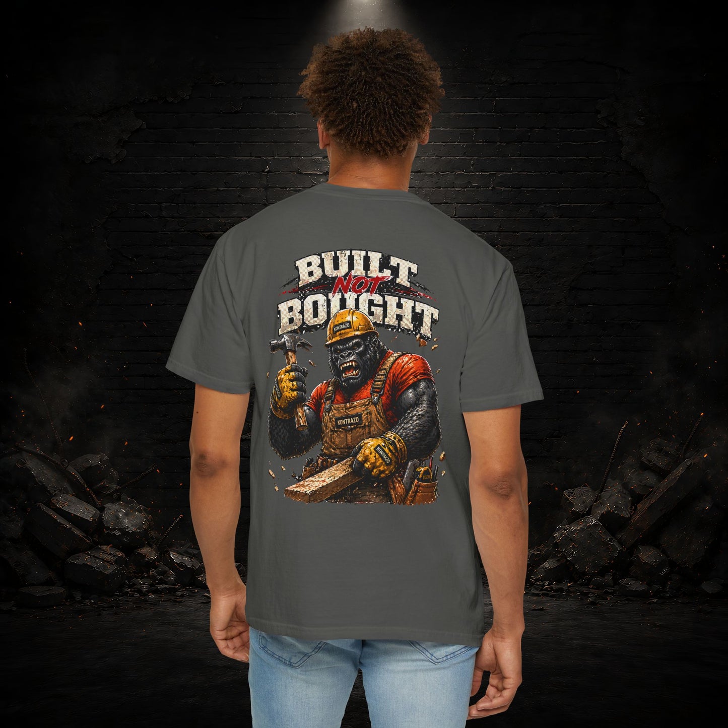 Gorilla Construction Worker Shirt | Blue Collar Workwear T-Shirt | KONTRAZO