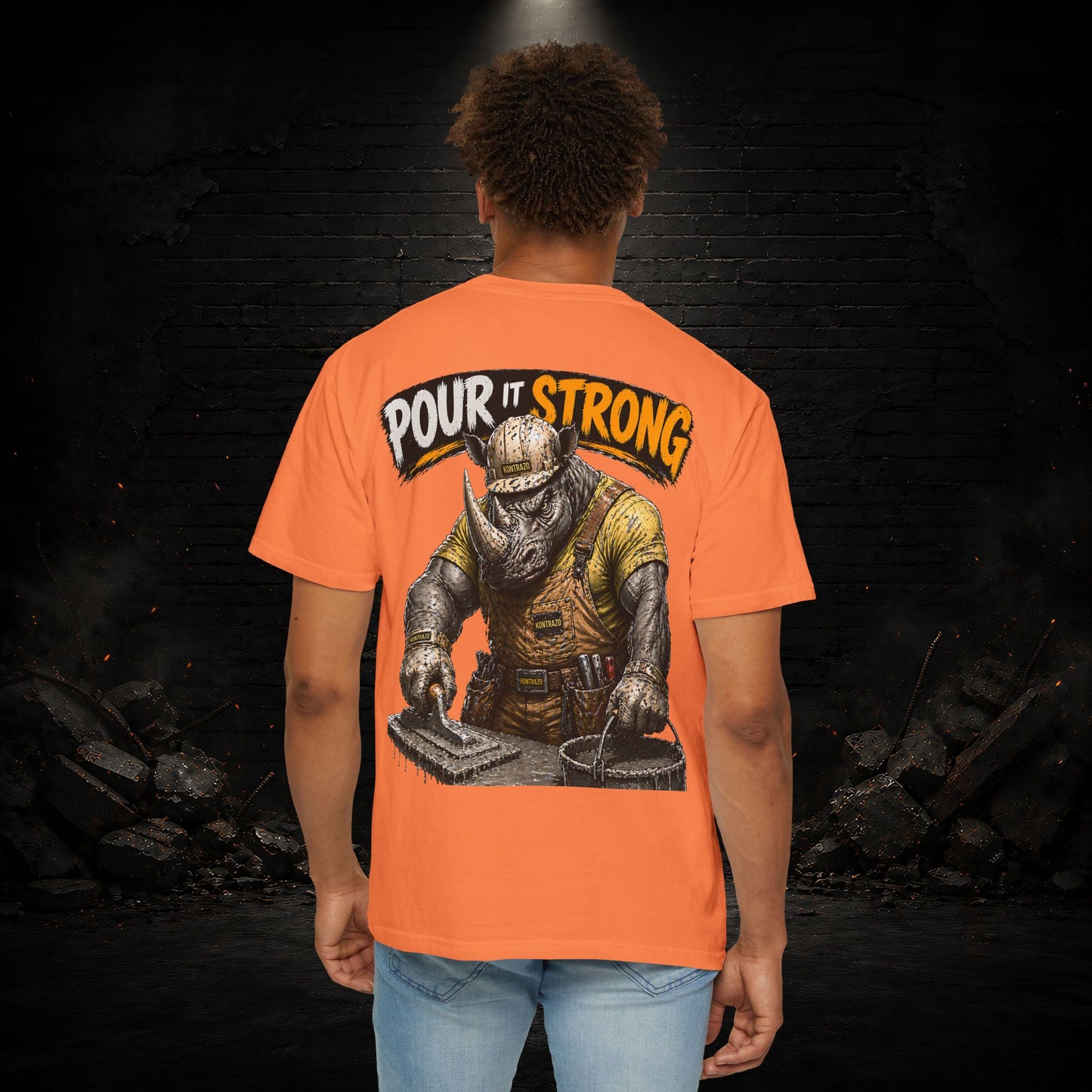Rhyno Construction Worker Shirt | Blue Collar Workwear T-Shirt | KONTRAZO