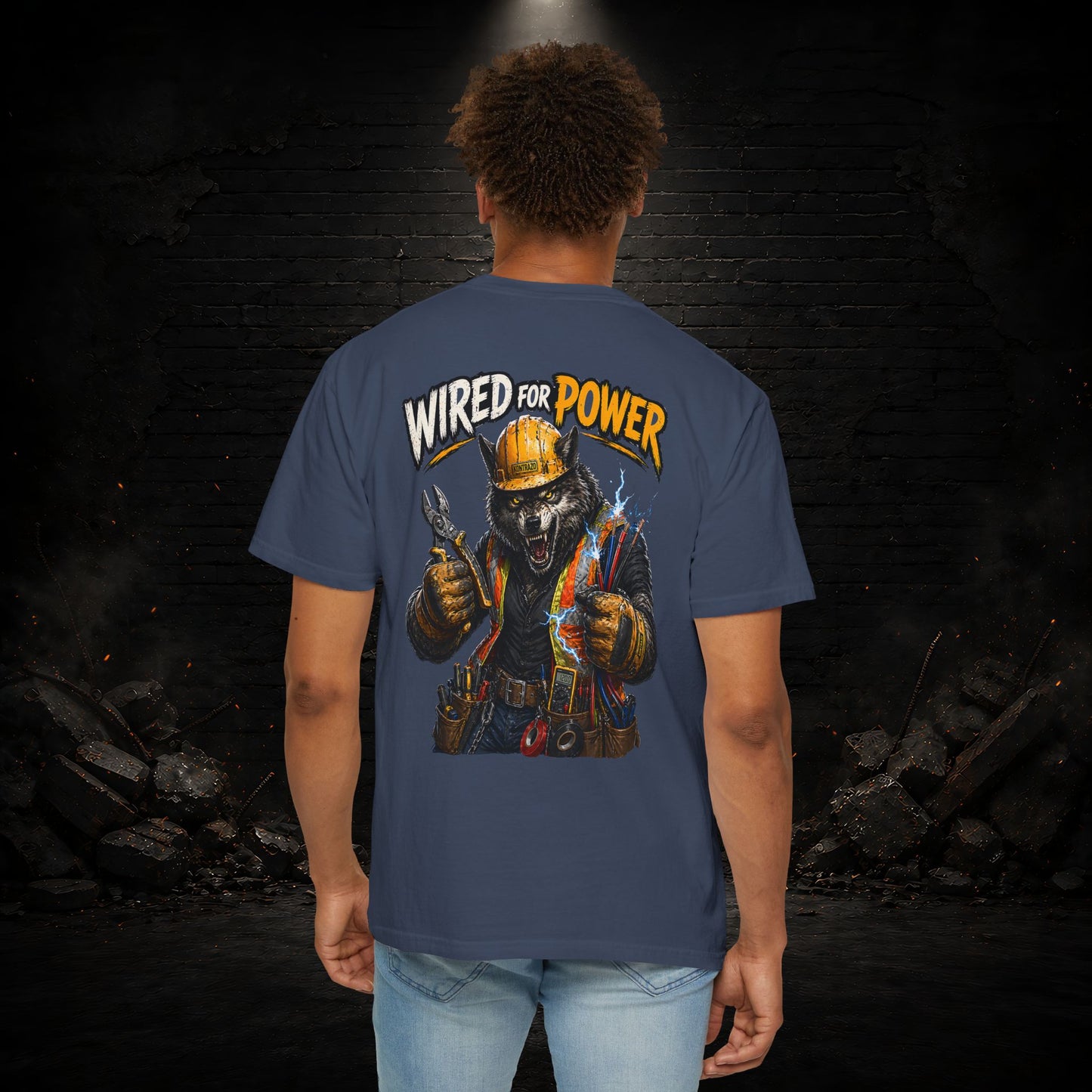 Wolf Construction Worker Shirt | Blue Collar Workwear T-Shirt | KONTRAZO