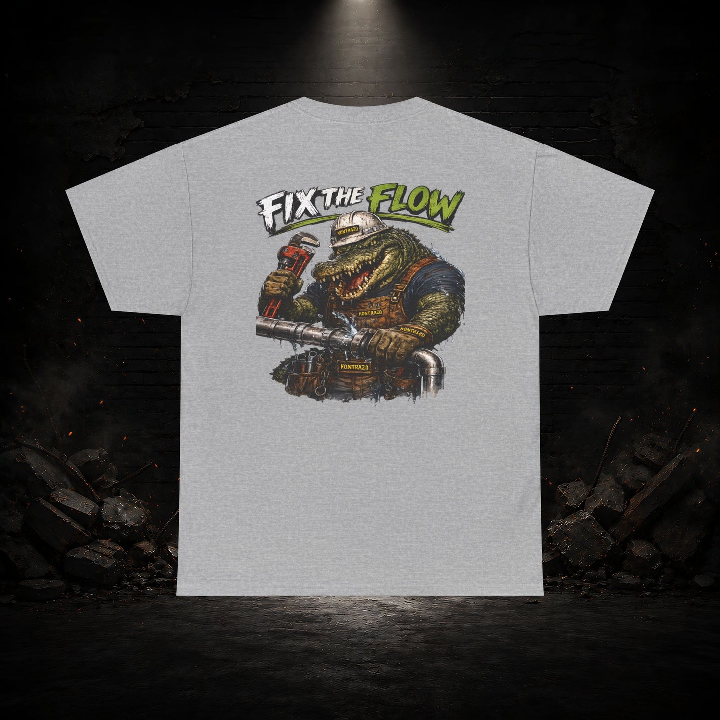 Alligator Construction Worker Shirt | Blue Collar Workwear T-Shirt | KONTRAZO