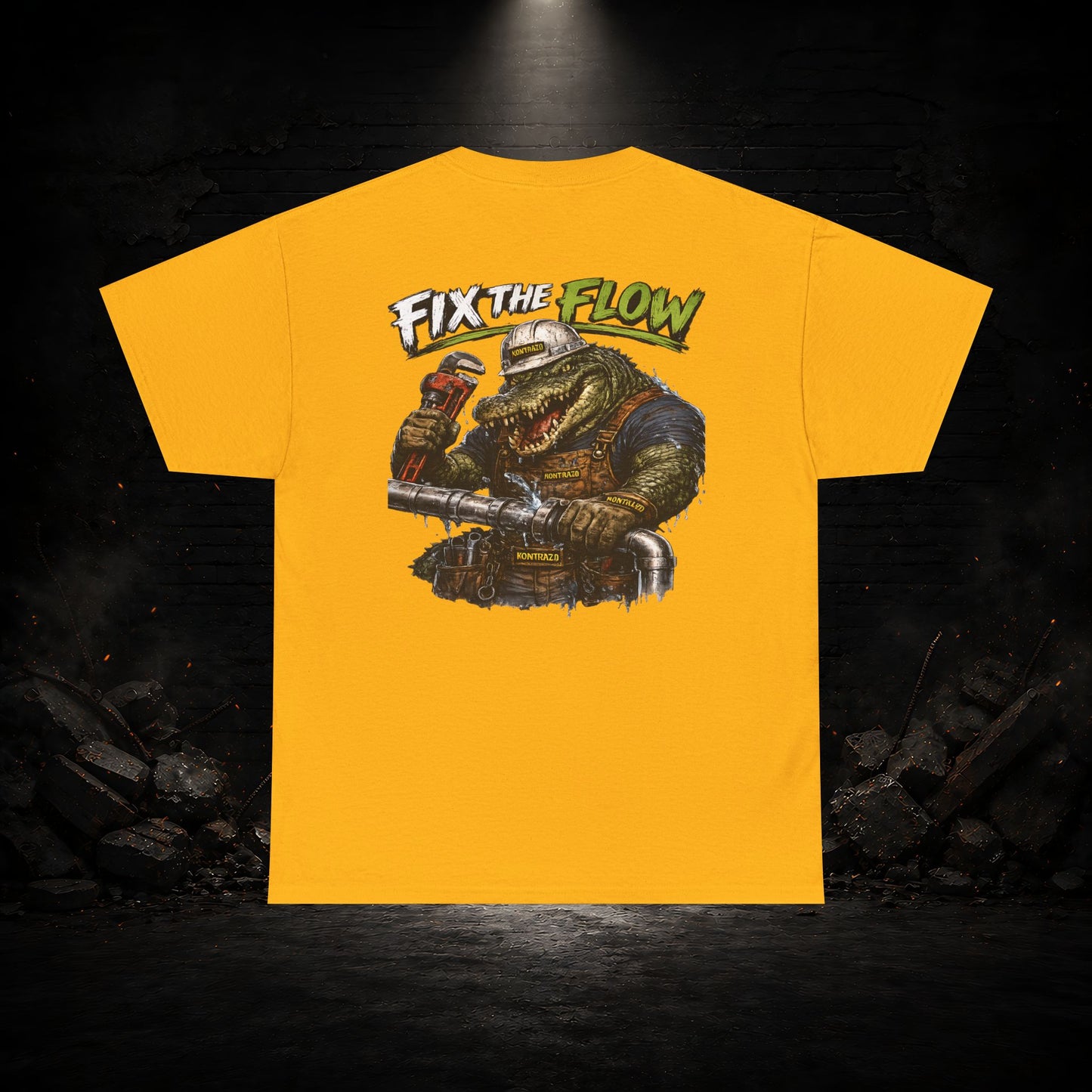 Alligator Construction Worker Shirt | Blue Collar Workwear T-Shirt | KONTRAZO