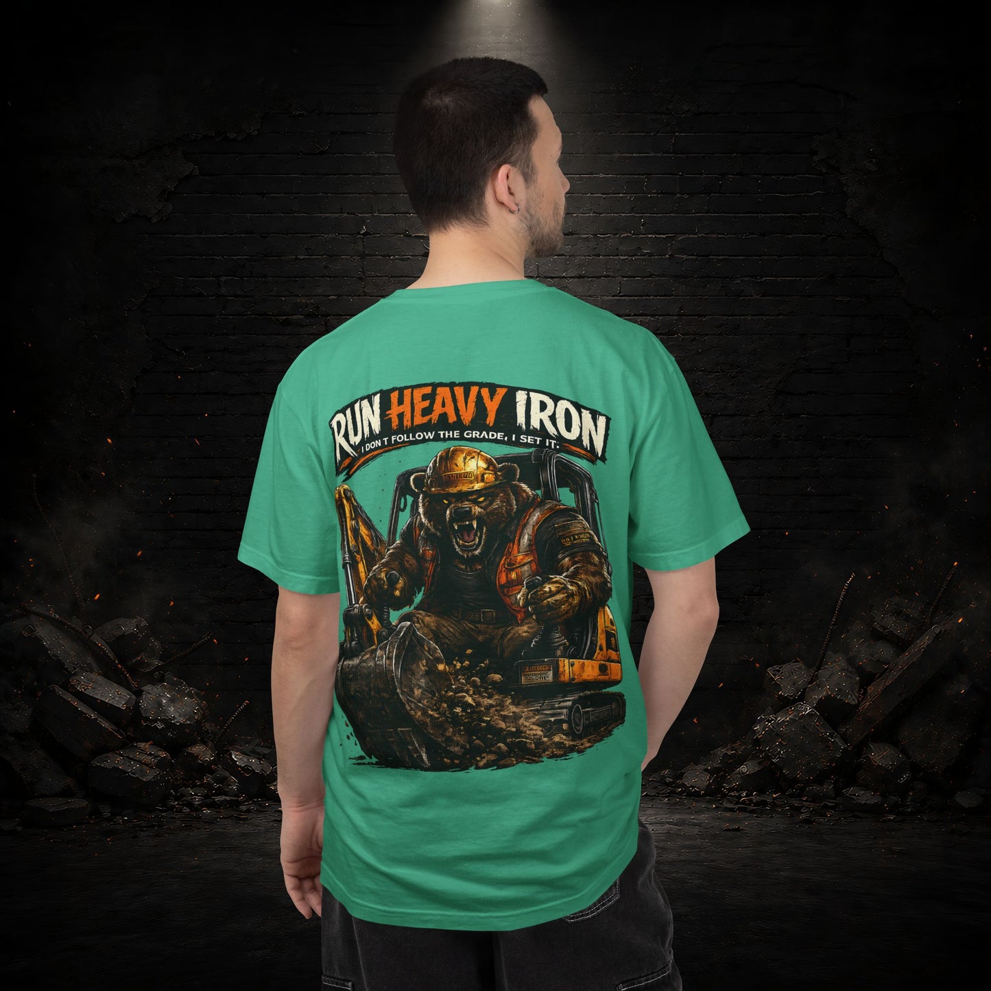 Bear Construction Worker Shirt | Blue Collar Workwear T-Shirt | KONTRAZO