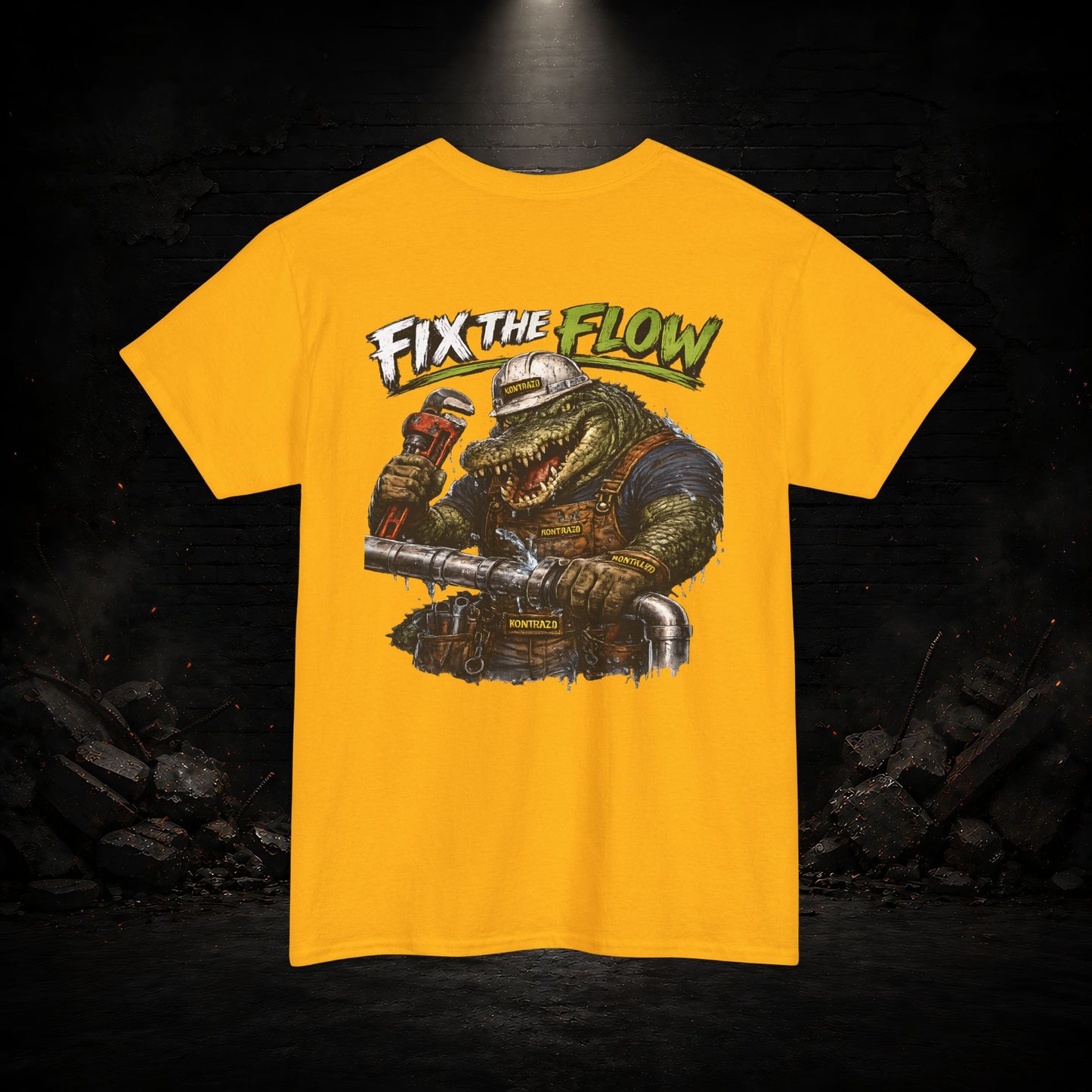 Alligator Construction Worker Shirt | Blue Collar Workwear T-Shirt | KONTRAZO
