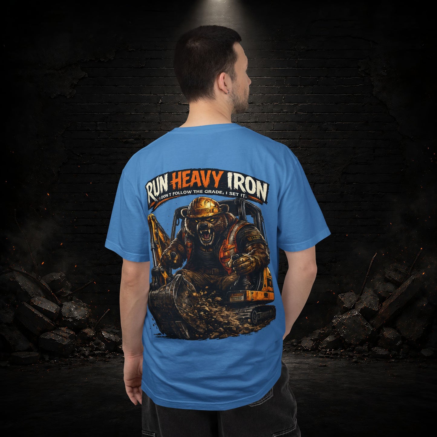 Bear Construction Worker Shirt | Blue Collar Workwear T-Shirt | KONTRAZO