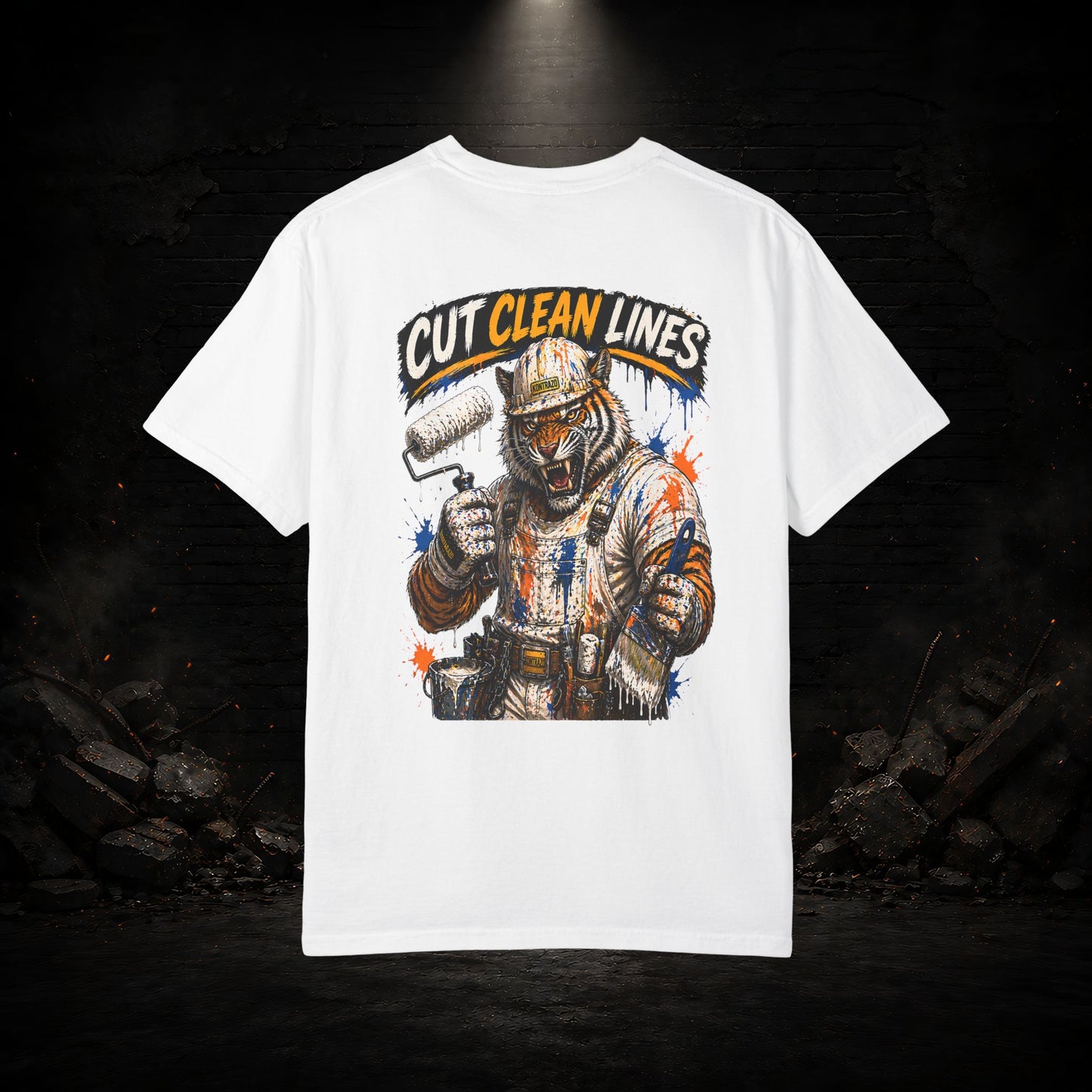 Tiger Construction Worker Shirt | Blue Collar Workwear T-Shirt | KONTRAZO