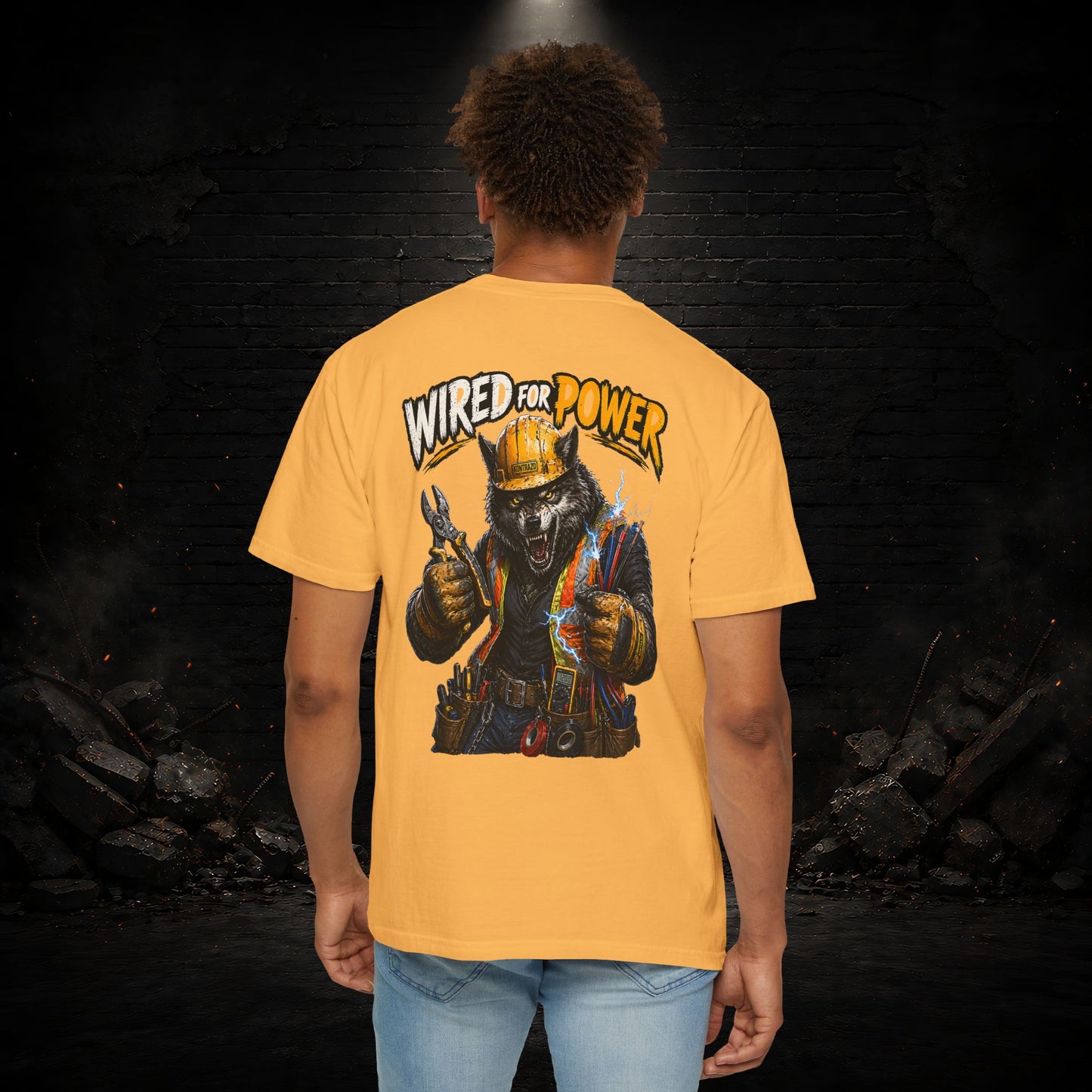 Wolf Construction Worker Shirt | Blue Collar Workwear T-Shirt | KONTRAZO