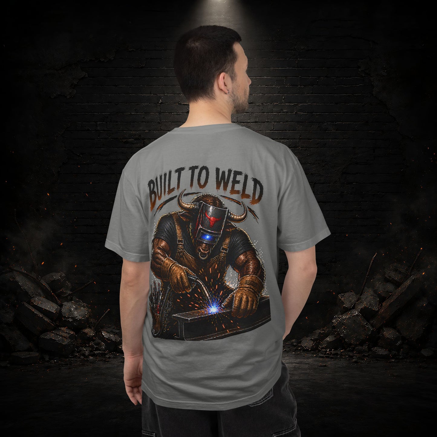Bull Construction Worker Shirt | Blue Collar Workwear T-Shirt | KONTRAZO