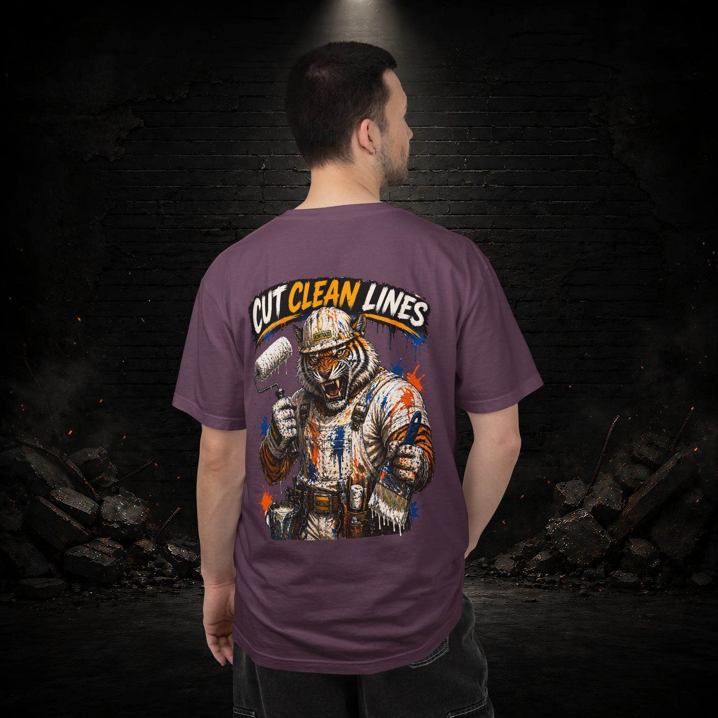Tiger Construction Worker Shirt | Blue Collar Workwear T-Shirt | KONTRAZO
