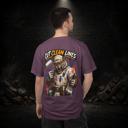 Tiger Construction Worker Shirt | Blue Collar Workwear T-Shirt | KONTRAZO