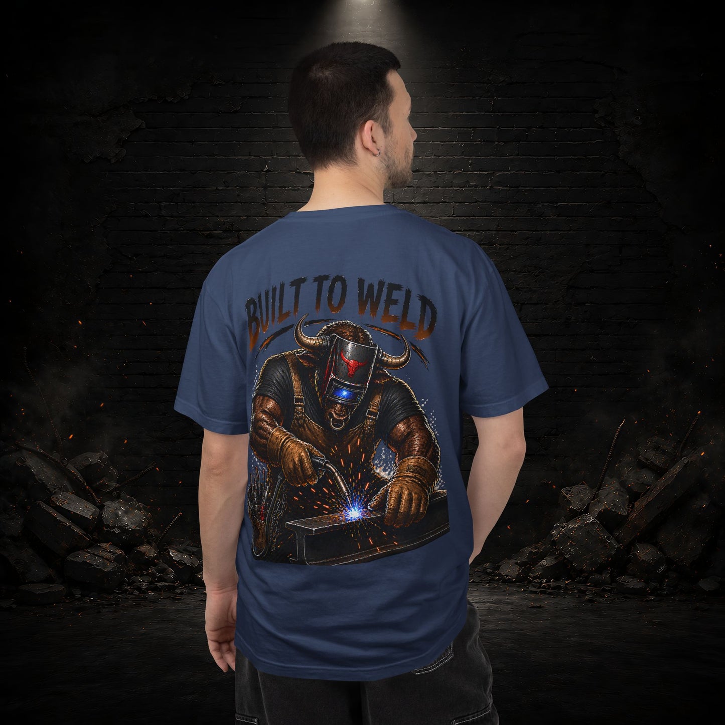 Bull Construction Worker Shirt | Blue Collar Workwear T-Shirt | KONTRAZO