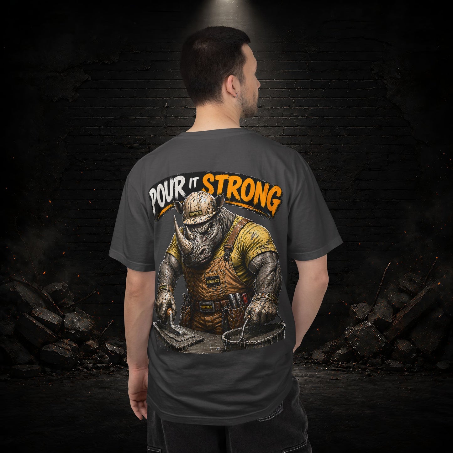 Rhyno Construction Worker Shirt | Blue Collar Workwear T-Shirt | KONTRAZO